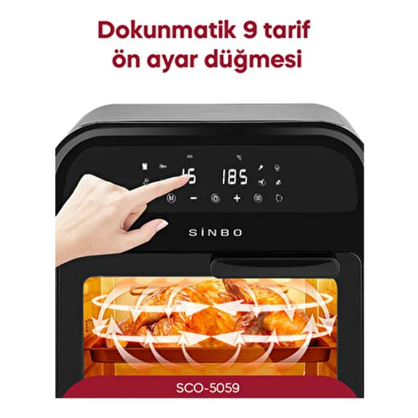 Sinbo Sco-5059 Xxxl Airfryer 15 Lt Fırın - Görsel 6