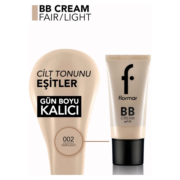 Flormar Hafif Yapılı & Yarı Parlak Bitişli Spf 20 02 Fair Light 35 Ml Bb Krem - Görsel 3