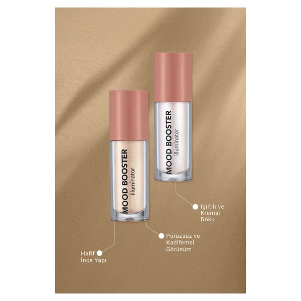 Flormar Mood Booster Hafif Yapılı & Kremsi Dokulu 001 Moon Glow Likit Highlighter - Görsel 4