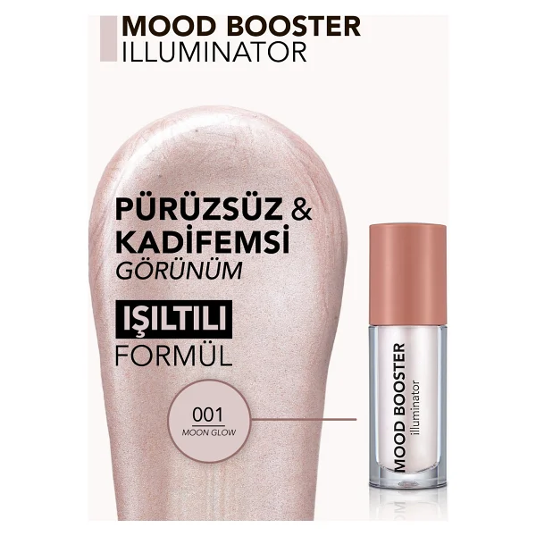 Flormar Mood Booster Hafif Yapılı & Kremsi Dokulu 001 Moon Glow Likit Highlighter - Görsel 5