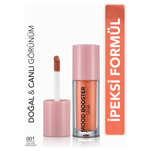 Flormar Mood Booster Yoğun Pigmentli & Doğal Işıltılı Likit Allık - Görsel 8