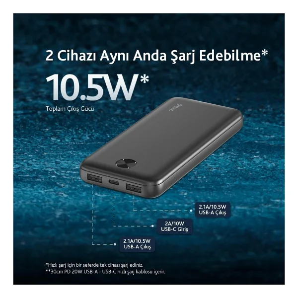 Ttec Recharger 2bb234 10000 mAh Hızlı Şarj Powerbank - Görsel 3