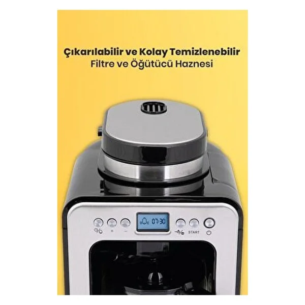Goldmaster Gm-7353 Klass Öğütücülü Filtre Kahve Makinesi - Görsel 2
