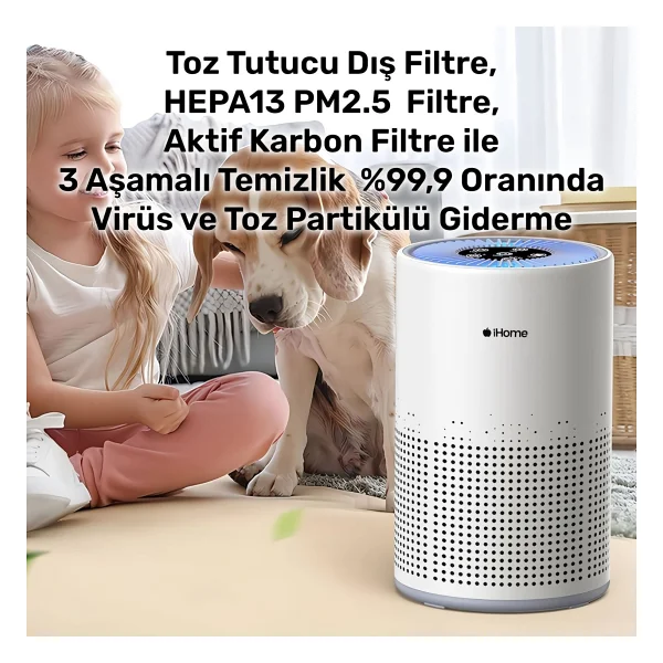 Npo İhome Arp1 Ultra Sessiz Air Purifier Hava Temizleyici - Görsel 5