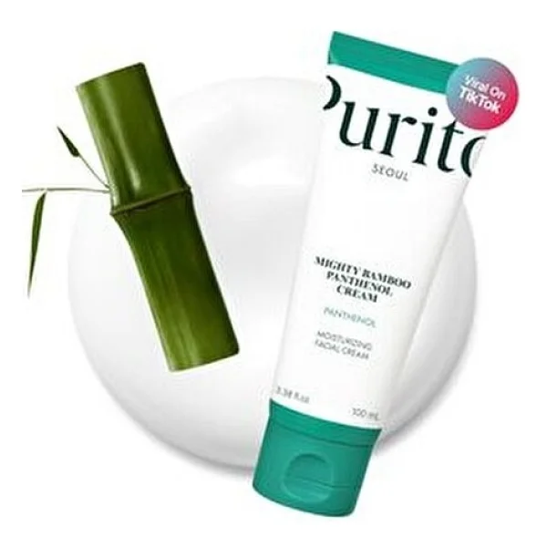 Purito Mighty Bamboo Panthenol Cream Güçlendirici Ve Nemlendirici Bambu Özlü Ve Pantenollü Nemlendirici Yüz Kremi 100 Ml - Şeffaf - Görsel 4