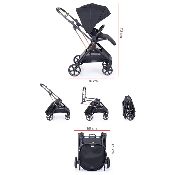 Prego 2244 Arteon Siyah Travel Sistem Bebek Arabası - Görsel 3