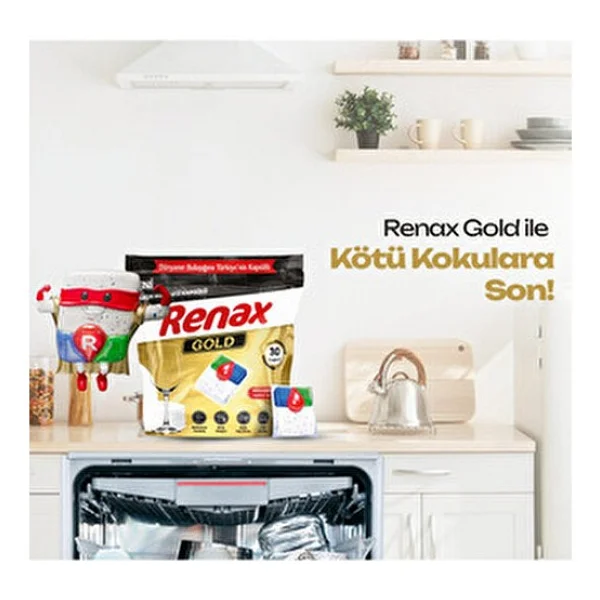 Renax Gold Bulaşık Makinesi Tableti 30'lu - Görsel 4