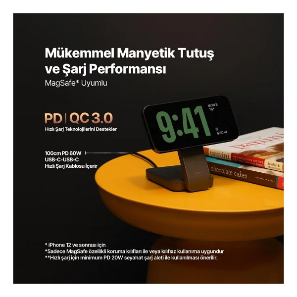 Ttec Aircharger Quattro 2ks38s 4in1 Magsafe Kablosuz Hızlı Şarj Aleti - Görsel 4
