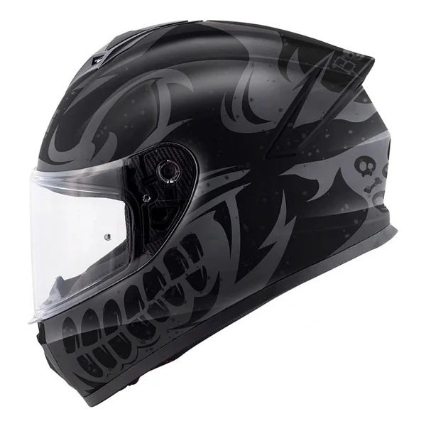 Givi 50.X Bones Mat Siyah Gri Full Face Motor Kaskı - Görsel 6
