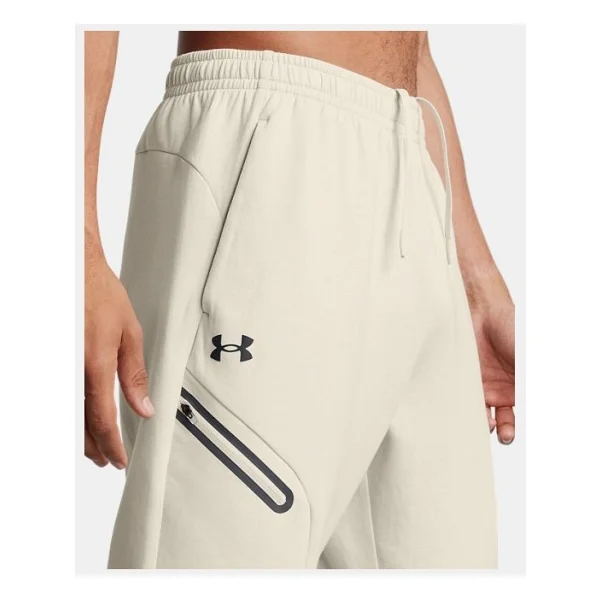 Under Armour Unstoppable Fleece Eu 1389353-110 Beyaz Erkek Eşofman Altı - Görsel 5