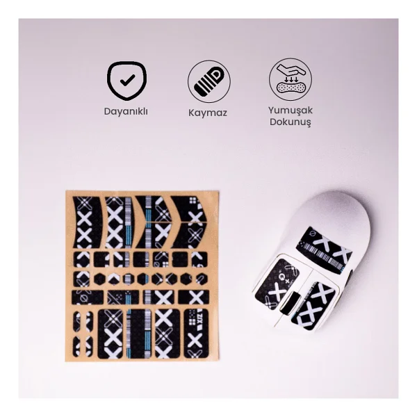 Beast Espor Universal Mouse Griptape - Kaymaz Bant - Siyah - Görsel 4