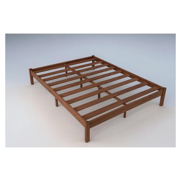 Pinoxi 150cm X 200cm Ceviz Renk Doğal Masif Ahşap Butik Karyola Ceviz Renk Başlıksız - 150 X 200 Cm - Görsel 7
