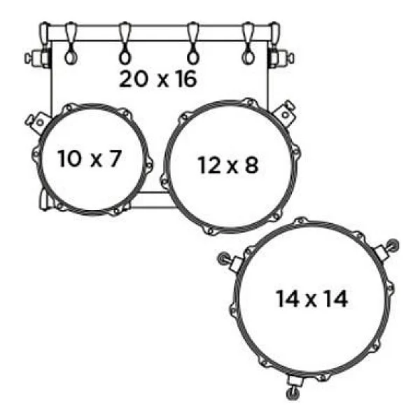 Mapex Saturn Akustik Davul 20+10+12+14 (Sr504xuq) - Görsel 5