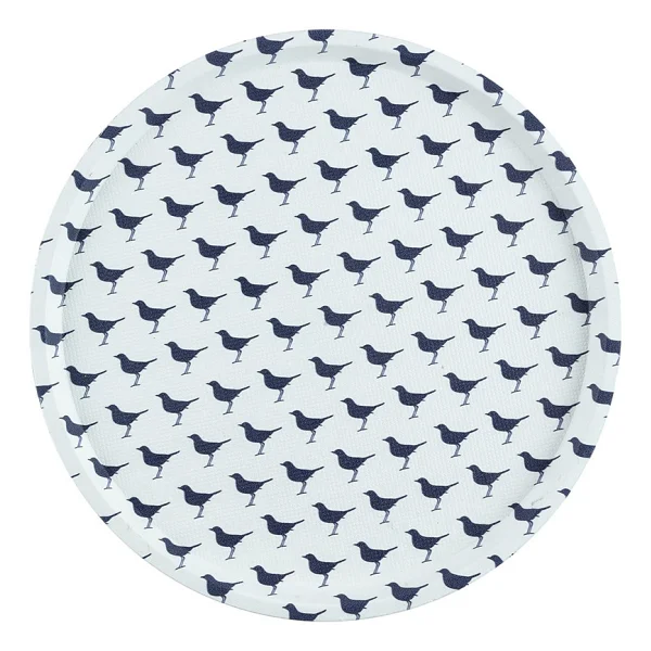 Madame Coco Reve Bleu Oiseau Yuvarlak 36.5 cm Kaydırmaz Tepsi - Görsel 8
