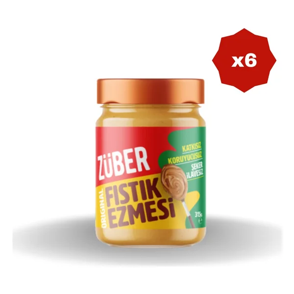 Züber Original Fıstık Ezmesi 315 Gr X 6 Adet - 1,8 Kg - Görsel 2