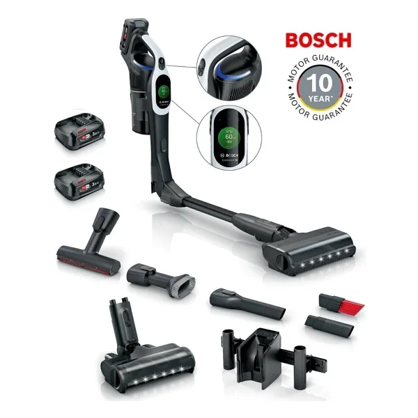 Bosch Premium Bcs104 Şarjlı Dikey Süpürge Unlimited 10 Dijital Turbospinmotor Çiftbataryalı 160dk Temizlik+Bosch Multitalent Mutfak Robotu - Beyaz - Görsel 2