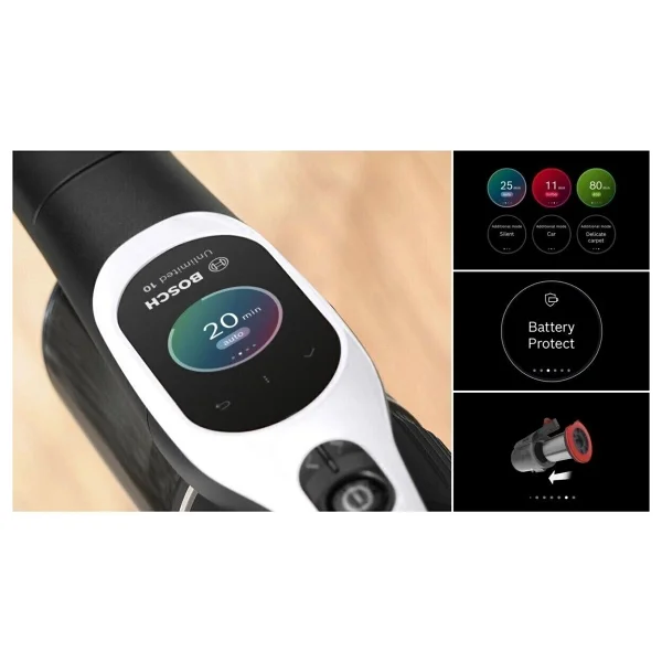 Bosch Premium Bcs104 Şarjlı Dikey Süpürge Unlimited 10 Dijital Turbospinmotor Çiftbataryalı 160dk Temizlik+Bosch Multitalent Mutfak Robotu - Beyaz - Görsel 4