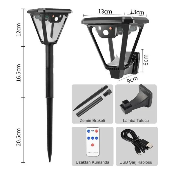 Powermaster Hs-V83 Smd LED Sensörlü Solar Bahçe Aydınlatması - Görsel 2