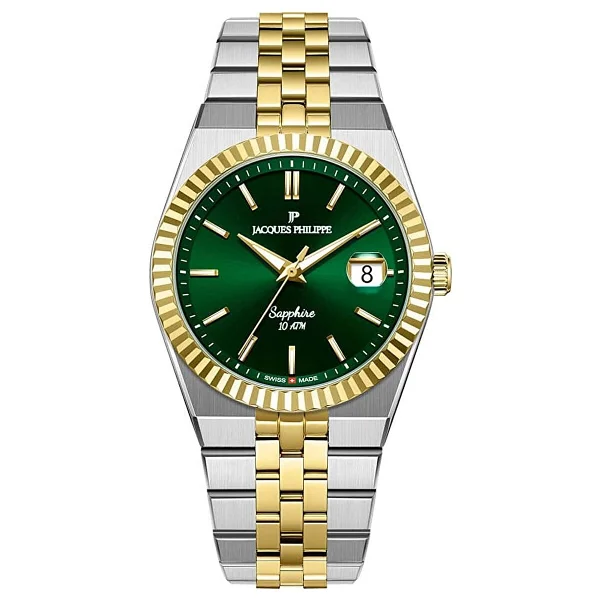 Jacques Philippe Jpqgs10473x8 Altın-Yeşil Erkek Kol Saati - Görsel 9
