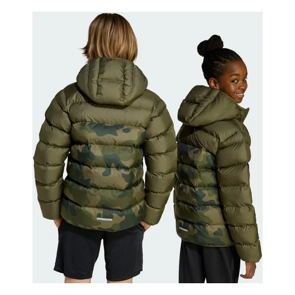 Adidas Synthetic Down Allover Print Kapüşonlu Çocuk Şişme Mont - Görsel 3