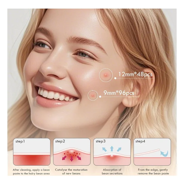 Jejudo Pimple Patch,Akne Bandı(9mm&12mm)+4,5 Ml Likit Pimple Pen,%100 Hidrokolloid,%2 Salisilik Asit - Görsel 4