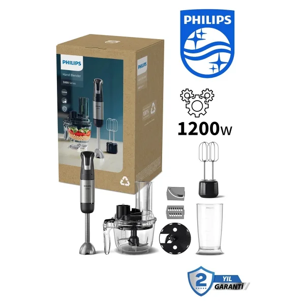 Philips 5000 Serisi Doğrayıcı, Blender Ve Karıştırma 1200w Üstün Karıştırma Blender Mutfak Robotu+ Mutfak Tartısı - Siyah - Görsel 8