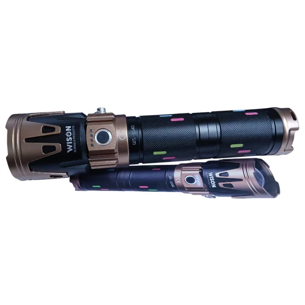 Wison Ws-6540 Profesyonel Yakıcı Özellikli El Feneri 50w - 5000 Lümen - 19200 mAh - Zoomlu & Type-C Şarjlı - Siyah - Altın - 50 W - Görsel 3