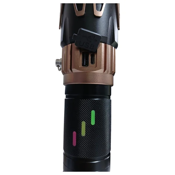Wison Ws-6540 Profesyonel Yakıcı Özellikli El Feneri 50w - 5000 Lümen - 19200 mAh - Zoomlu & Type-C Şarjlı - Siyah - Altın - 50 W - Görsel 5