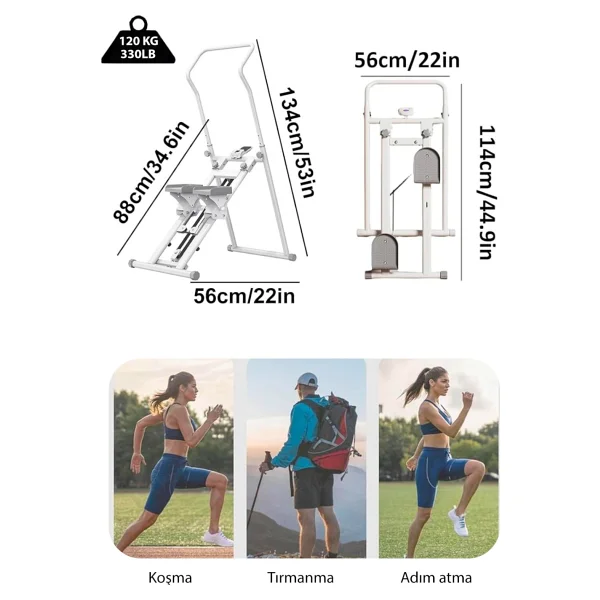 Maxfit Climber Tırmanma Aleti Eğim Ayarlı Dijital Göstergeli Katlanabilir - Görsel 3