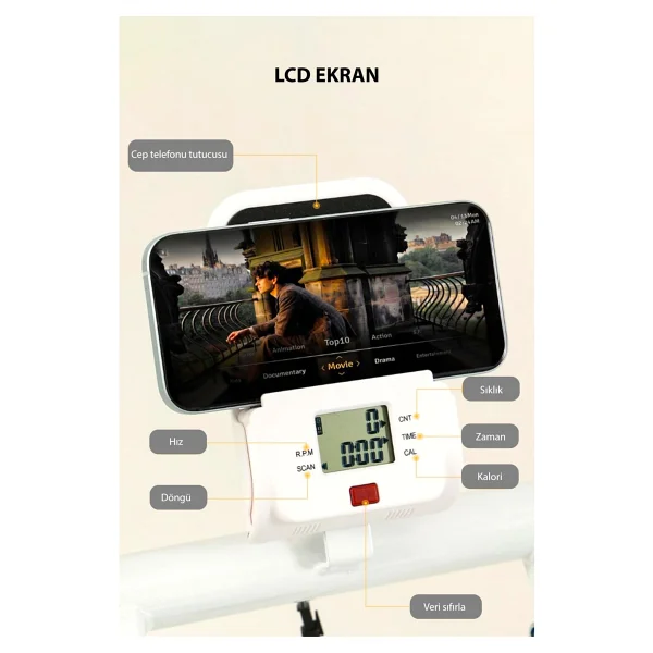 Maxfit Climber Tırmanma Aleti Eğim Ayarlı Dijital Göstergeli Katlanabilir - Görsel 4