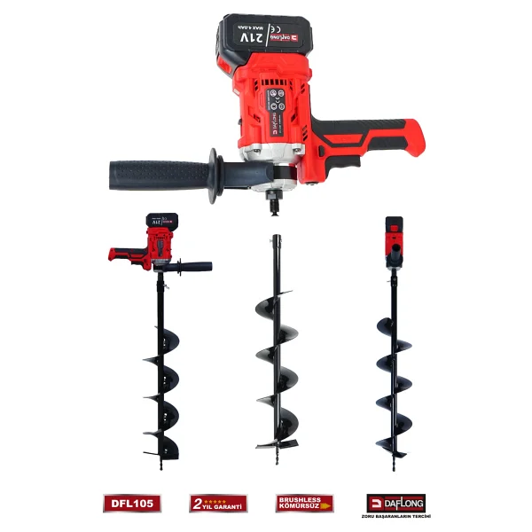 Daflong Dfl-105 Premium 2ın1 Set Şarjlı Toprak Burgu Makinesi - Görsel 3