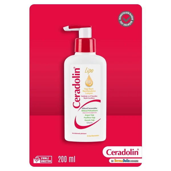 Ceradolin Lipo Yağ Bazlı 200 Ml Nemlendirici Losyon - Görsel 3