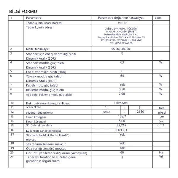 Dijitsu 55 Dq 38000 4K Ultra HD 55" 140 Ekran Uydu Alıcılı Google Smart QLED TV - Görsel 5