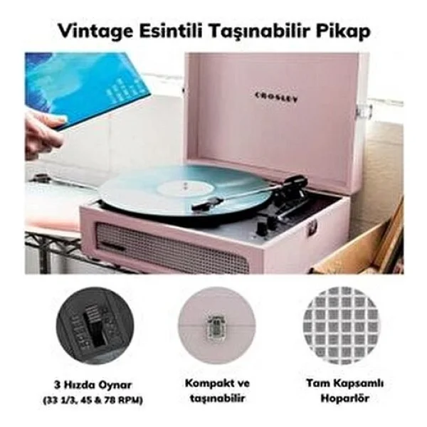 Crosley Voyager 2-Way Pembe Pikap - Görsel 7