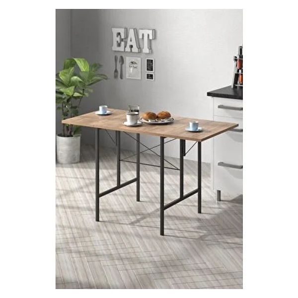 Retodesign Katlanır Mutfak Masası Modern Ahşap Tasarım 1625 Kullanışlı Ve Şık - Görsel 3