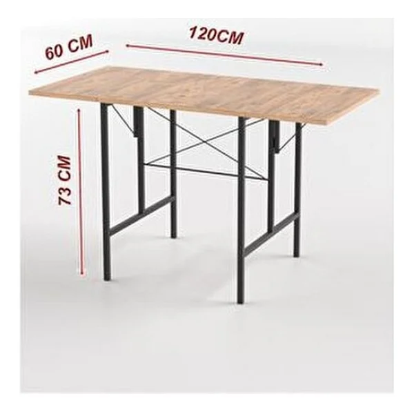 Retodesign Katlanır Mutfak Masası Modern Ahşap Tasarım 1625 Kullanışlı Ve Şık - Görsel 5