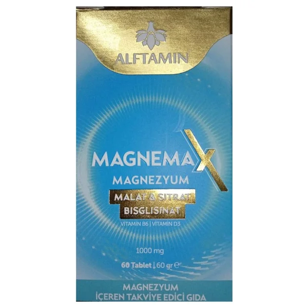 Alftamin Magnemax Magnezyum 1000 Mg 60 Tablet - Görsel 2