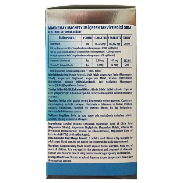 Alftamin Magnemax Magnezyum 1000 Mg 60 Tablet - Görsel 3