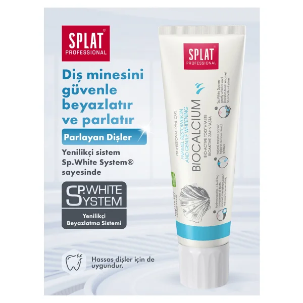Splat Professional Biocalcium 100 Ml Florürsüz Diş Macunu - Görsel 3