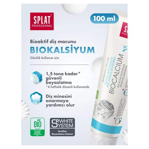 Splat Professional Biocalcium 100 Ml Florürsüz Diş Macunu - Görsel 2