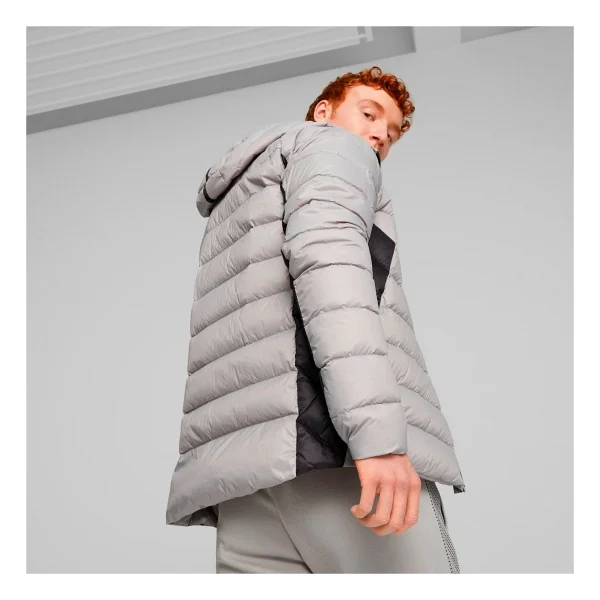 Puma Packlite 849355-14 Kapüşonlu Gri Erkek Şişme Mont - Görsel 8