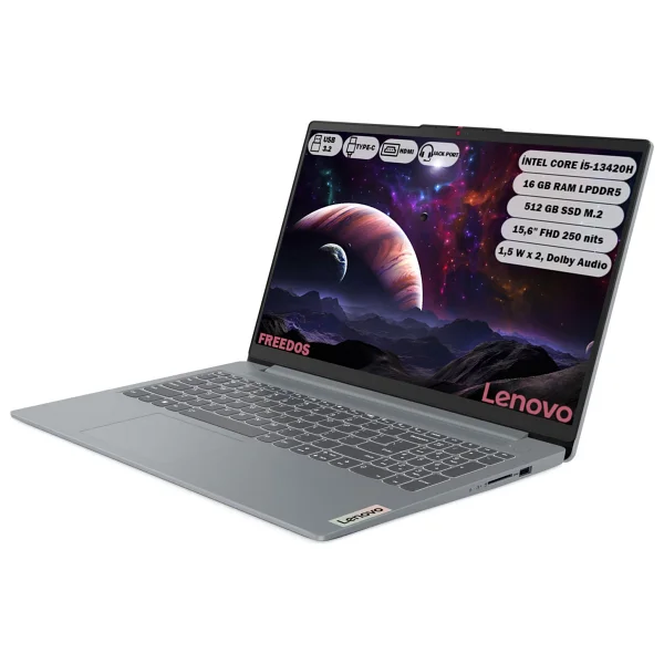 Lenovo Ideapad Slim 3 15ırh8 83em00kytr İ5-13420h 16 GB 512 GB SSD UHD Graphics 15.6" Free Dos Full HD Notebook - Görsel 3