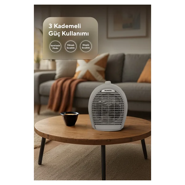 Kumtel Lx-6331 Gri 2000 W Fanlı Isıtıcı - Görsel 5