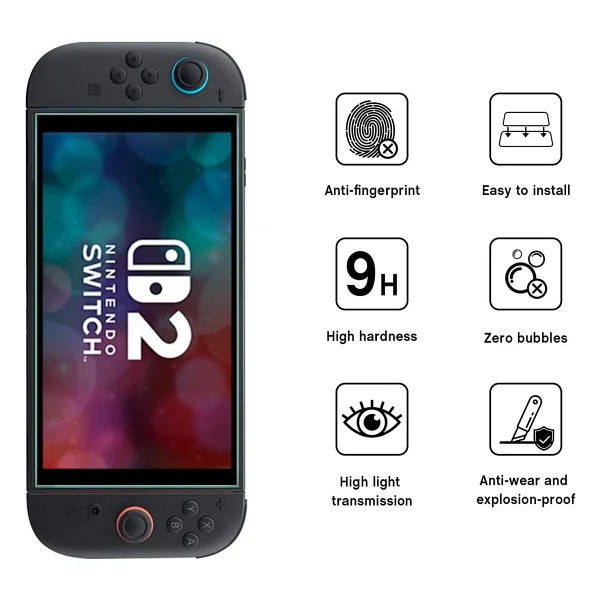 Gizala Switch 2 Slim Taşıma Çantası + Switch 2 Temperli Cam Ekran Koruyucu 2li Bundle Paket - Görsel 4
