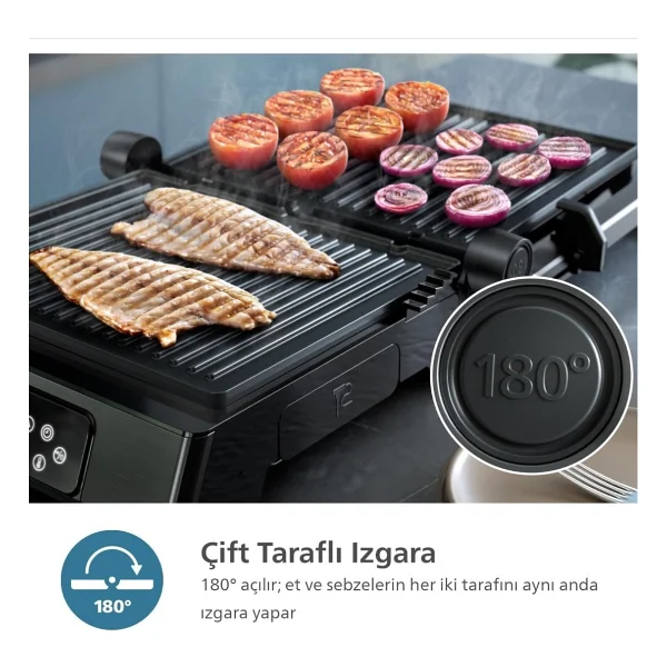 Philips 7000 Serisi Izgara Ve Tost Makinesi, Hassas Dijital Kontrol, Izgara Için Tam Açılır, Ayarlan - Görsel 6