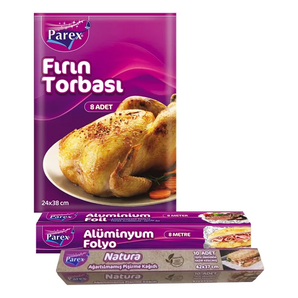 Parex Pişirme Kağıdı Fırın Torbası Ve Alüminyum Folyo Paketi - Görsel 5