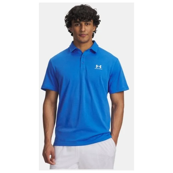 Under Armour Icon 1386608-100 Beyaz Kısa Kollu Polo Yaka Erkek Tişört - Görsel 8