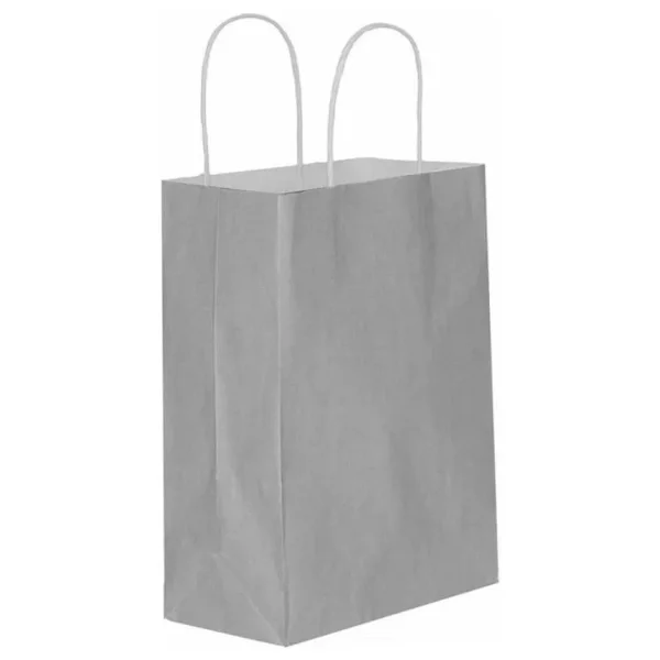 Gümüş Kraft Çanta Büyük Boy 31x12x41 Cm 25 Adet - Görsel 2