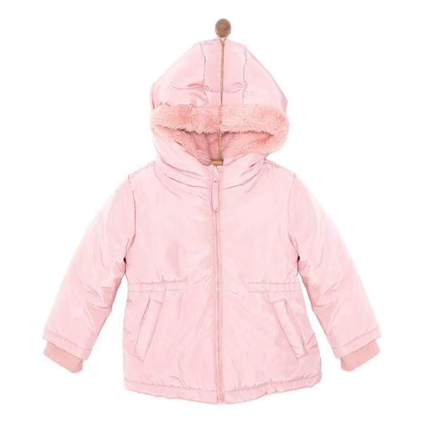 Hellobaby Hellobaby Kapüşonlu Mont Kız Bebek - Bej - 1 Yaş - Görsel 6