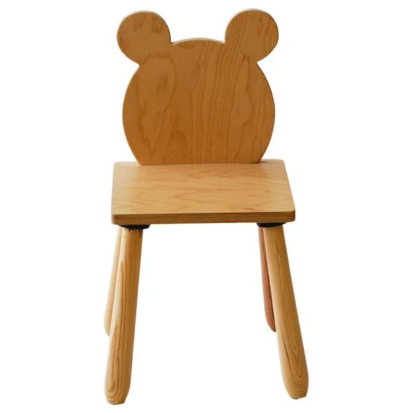 Wood & Joy Doğal Ahşap Çocuk Sandalye Ayı - Ceviz - Görsel 6